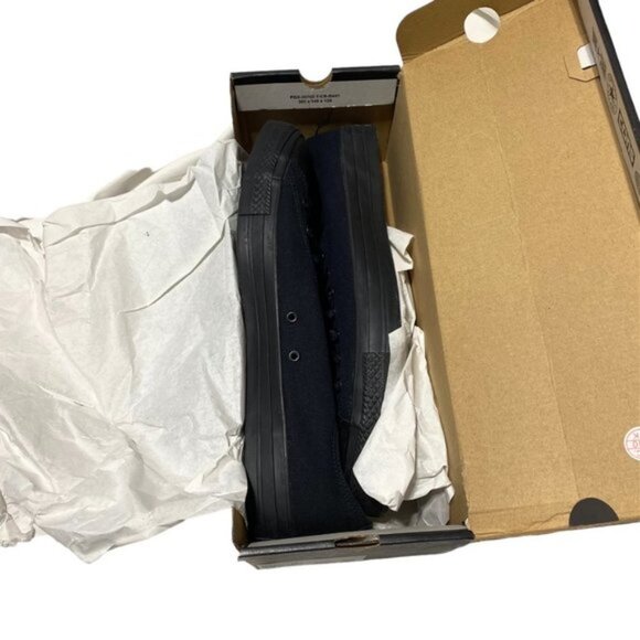 CONVERSE Chuck Taylor All Star Mono Canvas Low Top in Black Monochrome - Picture 6 of 8